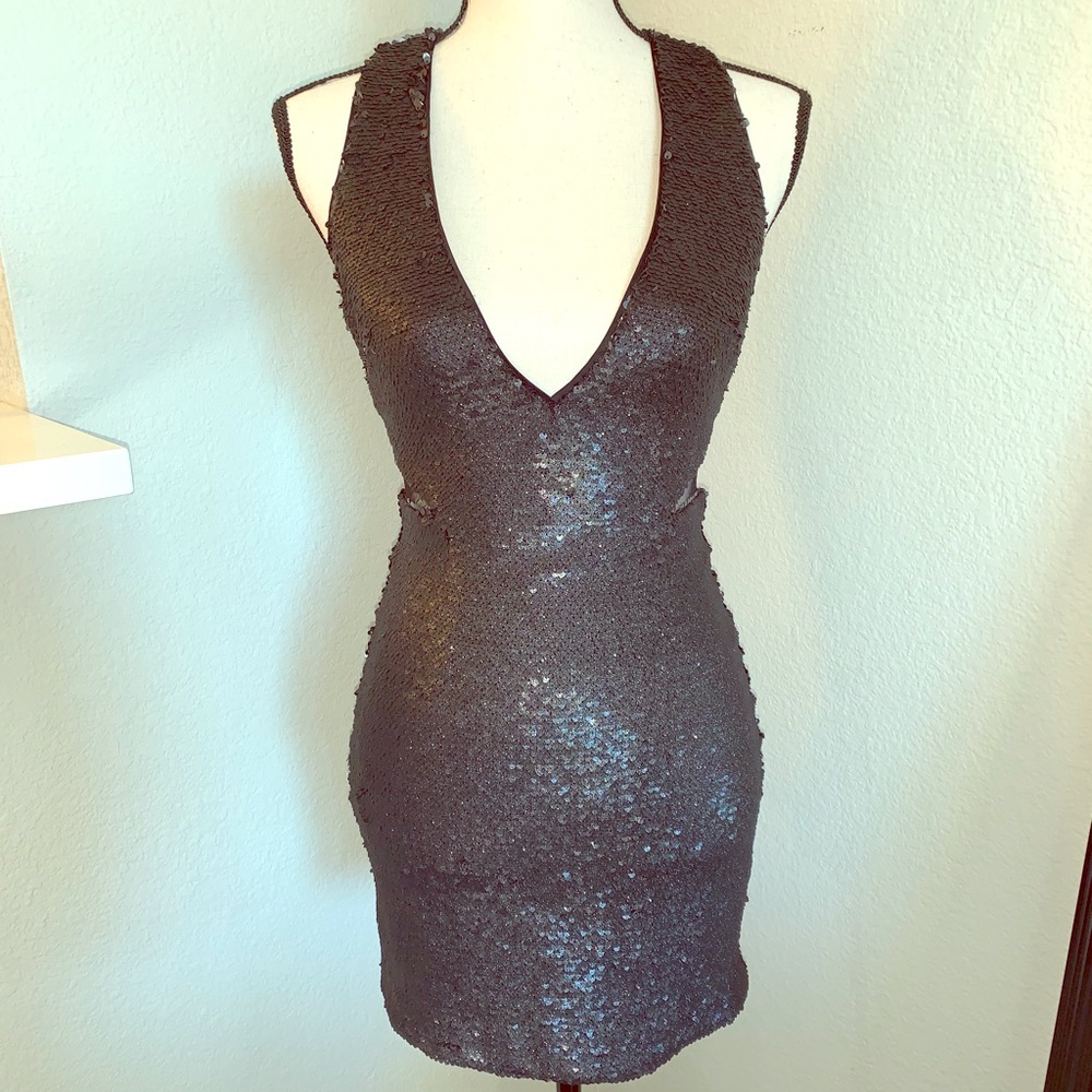 Sequin Black Bebe Dress